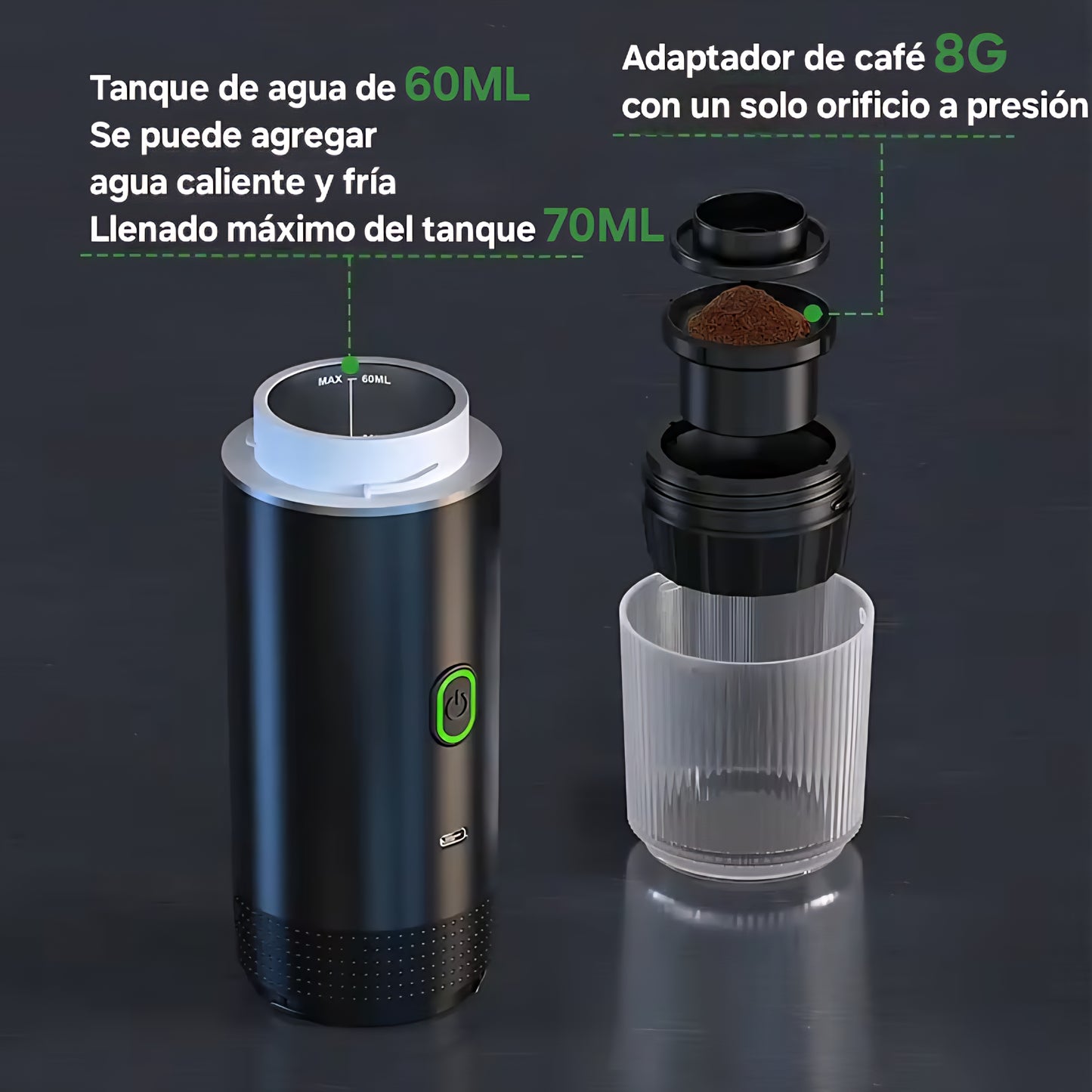 Cafetera Portátil Inalámbrica 3 en 1