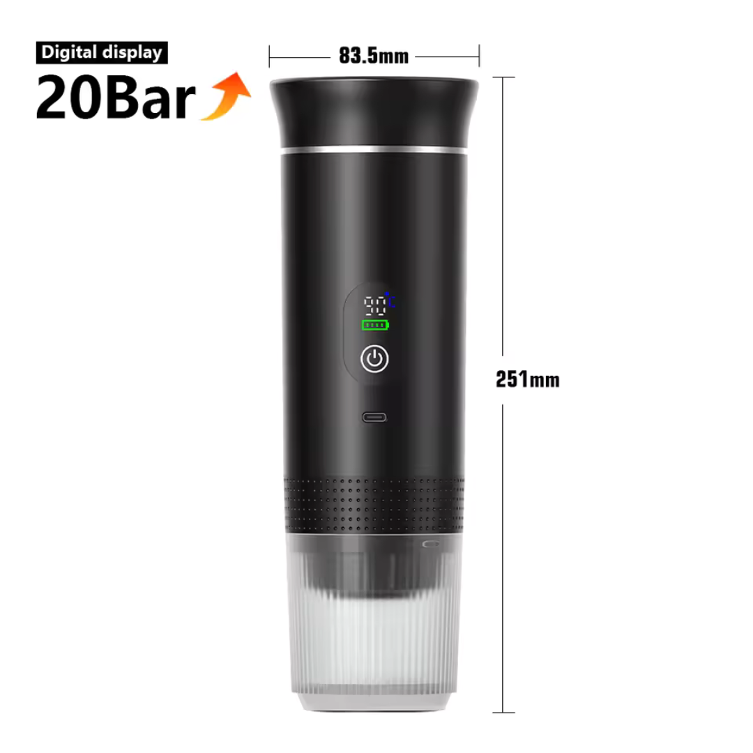 Cafetera Portátil Inalámbrica 3 en 1 con pantalla