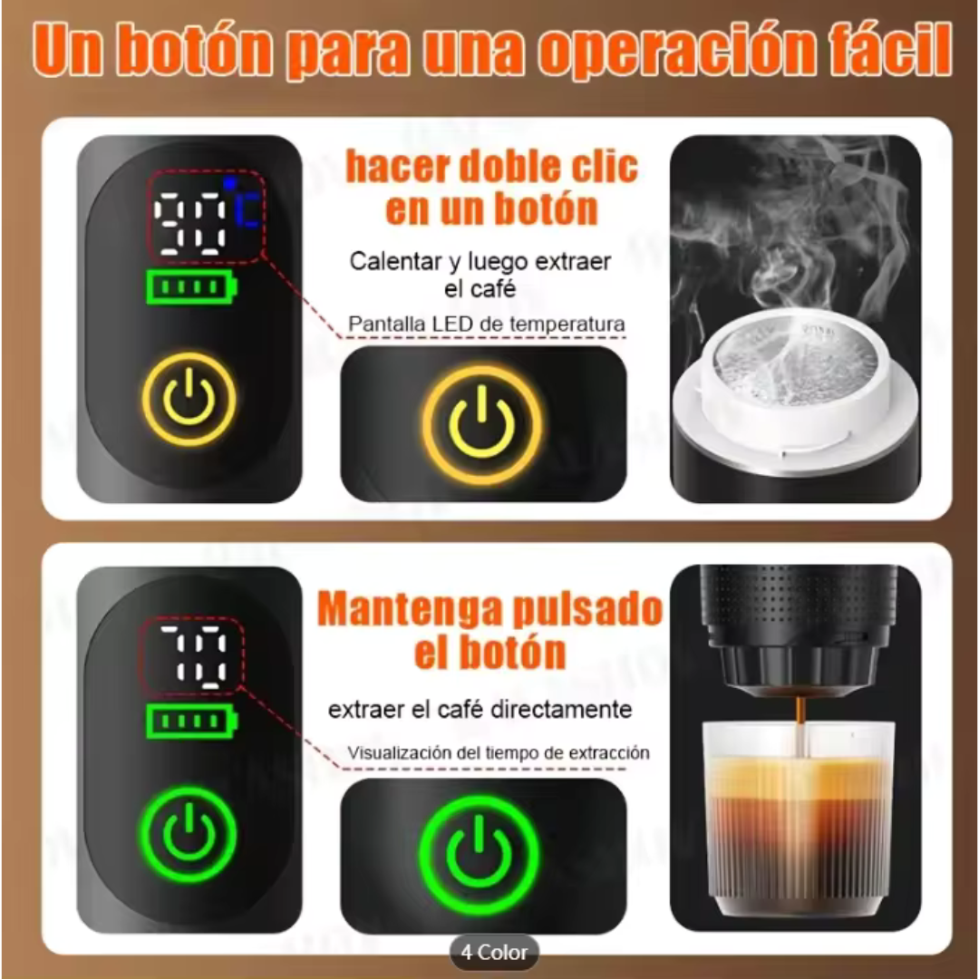 Cafetera Portátil Inalámbrica 3 en 1 con pantalla