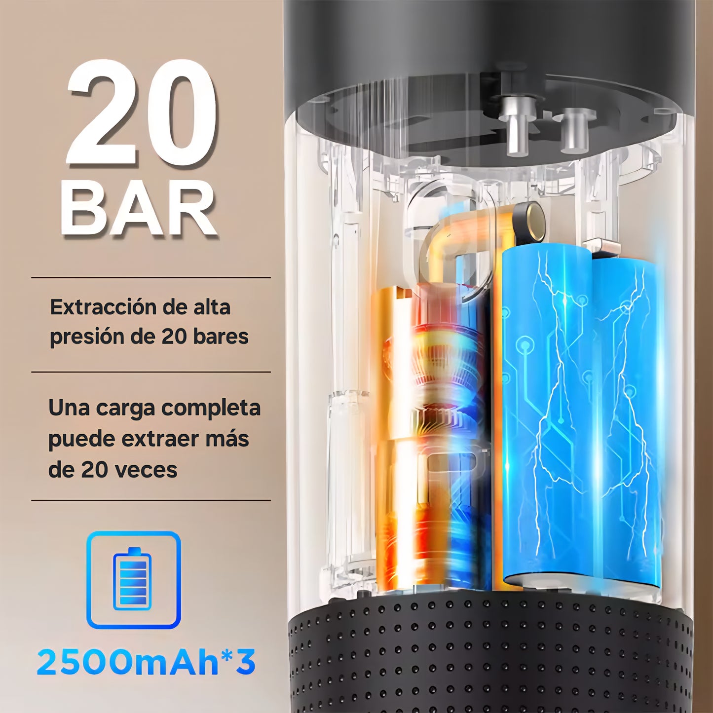 Cafetera Portátil Inalámbrica 3 en 1
